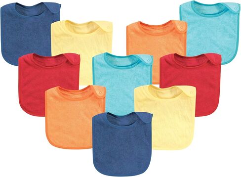 Hudson Baby Unisex Baby Rayon from Bamboo Terry Bibs, Purple Mint, One Size in Saudi Arabia