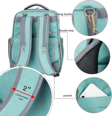 Breast Pump Backpack Diaper Bag - Multi-Function Mommy Outdoor Working Backpack with Insulation Pocket (Beige&Grey) in Kuwait