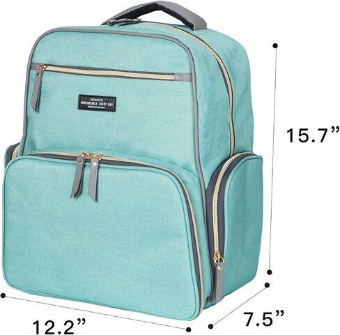 Breast Pump Backpack Diaper Bag - Multi-Function Mommy Outdoor Working Backpack with Insulation Pocket (Beige&Grey) in Kuwait