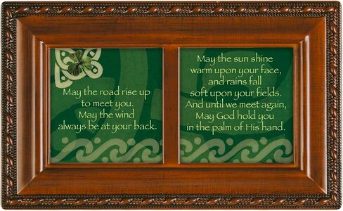 Cottage Garden Irish Road Petite Woodgrain Rope Trim Music Box Plays Irish Eyes in Saudi Arabia