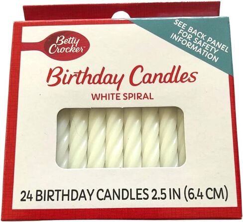 شموع بيتي كروكر، حلزونية بيضاء، 24 قيراط in Kuwait