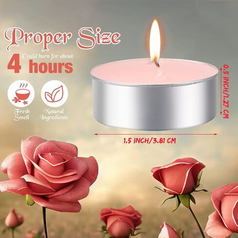108 Pcs Scented Tea Lights Candles Variety Pack 9 Scents Mini Candles Set Small Scented Tealight Candles Bulk, Lavender Vanilla Cinnamon Rose Lemon Green Tea Cherry Blossom Ocean and Jasmine in Saudi Arabia