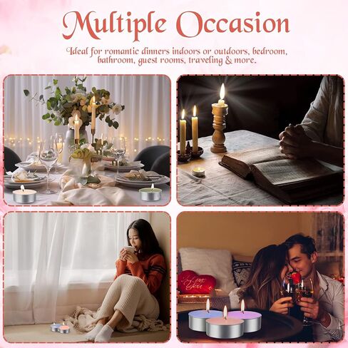 108 Pcs Scented Tea Lights Candles Variety Pack 9 Scents Mini Candles Set Small Scented Tealight Candles Bulk, Lavender Vanilla Cinnamon Rose Lemon Green Tea Cherry Blossom Ocean and Jasmine in Saudi Arabia