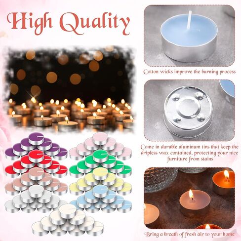 108 Pcs Scented Tea Lights Candles Variety Pack 9 Scents Mini Candles Set Small Scented Tealight Candles Bulk, Lavender Vanilla Cinnamon Rose Lemon Green Tea Cherry Blossom Ocean and Jasmine in Saudi Arabia