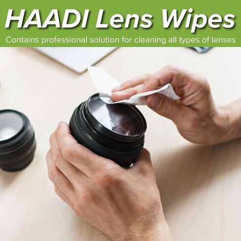 Glasses Cleaner Lens Wipes for Eyeglasses 200 Individually Wrapped Multipurpose Pre-Moistened Wipe for Spectacle Lenses, Cameras, Binoculars, Mirrors, Screens, Optical and Electronic Devices in Saudi Arabia