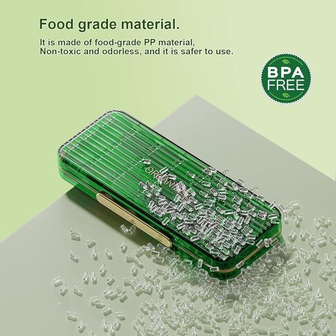 في تي ايه ار منظم حبوب الدواء الاسبوعي 3 مرات في اليوم، صندوق حبوب دواء كبير محمول للسفر لمدة 7 ايام حاوية فيتامين وزيت السمك، حافظة حبوب مكملات الادوية - 21 مساحة تخزين in Kuwait