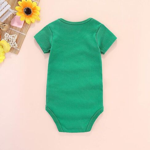 Amberetech Infant Green Bodysuit 1st St. Patrick's Day Gift Baby Irish Charm Romper Newborn Jumpsuit Outfit in Kuwait