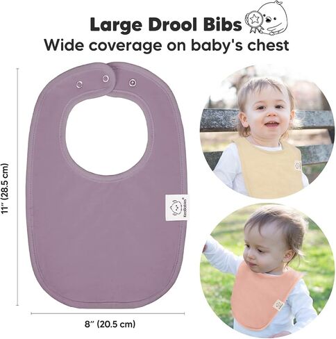 8 مرايل أطفال عضوية من KeaBabies للفتيات والفتيان و10 مرايل أطفال باندانا لعاب - مرايل أطفال للتسنين للأولاد والبنات - مرايل من القطن العضوي للأولاد والبنات، مرايل أطفال - مرايل لحديثي الولادة in Saudi Arabia