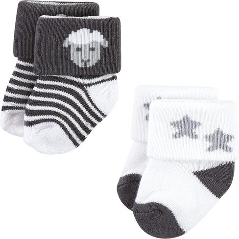 Hudson Baby Unisex Baby Cotton Rich Newborn and Terry Socks, Sheep, 0-6 Months in Saudi Arabia