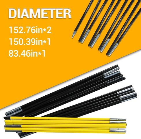 Tecoom Truck Tent Pole for 5.5-5.8FT Truck Tent, Fiberglass in Kuwait