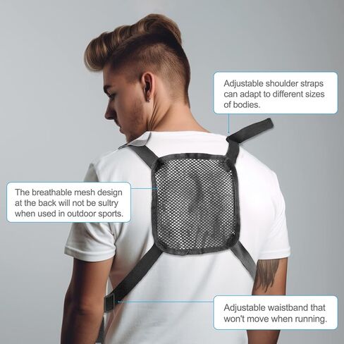 شنطة صدر متعددة الوظائف للرجال، شنطة صدر رياضية تكتيكية قابلة للتعديل للركض وركوب الدراجات والمشي لمسافات طويلة والركض من ريلي 2016 in Kuwait