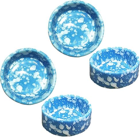 kathson 2 Pcs Hamster Food Bowl Guinea Pig Ceramic Water Bowl Small Animal Feeding Dish for Dwarf Hamster Gerbil Syrian Ferret Hedgehog Chinchilla Bunny (Blue)… in Kuwait