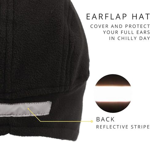 قبعة Flammi الرجالية الدافئة المصنوعة من الصوف بغطاء للأذن قبعة شتوية على شكل جمجمة مع أغطية للأذن in Kuwait