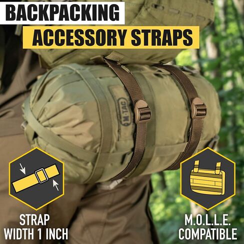 حزمة M-Tac مكونة من 2X حزام أدوات للجلد التكتيكي لحقيبة الظهر لإبزيم بلاستيكي من MOLLE Gear (أسود، 40 بوصة) in Saudi Arabia