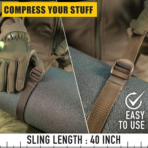حزمة M-Tac مكونة من 2X حزام أدوات للجلد التكتيكي لحقيبة الظهر لإبزيم بلاستيكي من MOLLE Gear (أسود، 40 بوصة) in Saudi Arabia