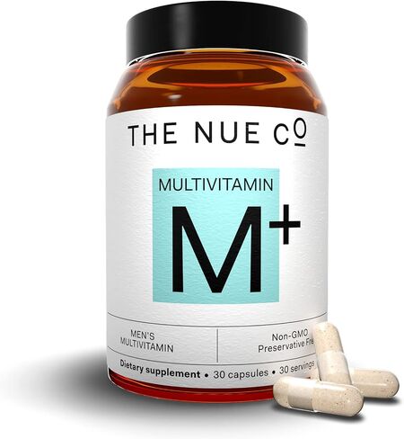 The Nue Co. MEN'S MULTIVITAMIN Supplement, Supports Energy, Immunity, Focus, Vegan, Gluten Free, 30 Capsules in Saudi Arabia
