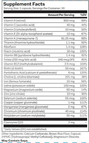 The Nue Co. MEN'S MULTIVITAMIN Supplement, Supports Energy, Immunity, Focus, Vegan, Gluten Free, 30 Capsules in Saudi Arabia