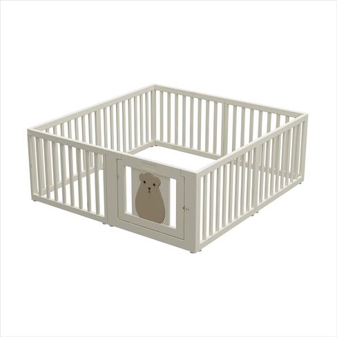 BanaSuper Baby Playpen 63 بوصة × 63 بوصة 8 لوحات لعب للأطفال مركز نشاط للأطفال مع بوابة سياج أمان للأطفال الصغار في المنزل ساحة لعب داخلية للأطفال الأولاد والبنات هدية عيد الميلاد in Kuwait