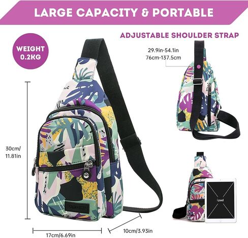 Long Keeper Sling Chest Bag - Women Men Waterproof Crossbody Backpack Traveling Running Hiking Shoulder Daypack Bag in Saudi Arabia