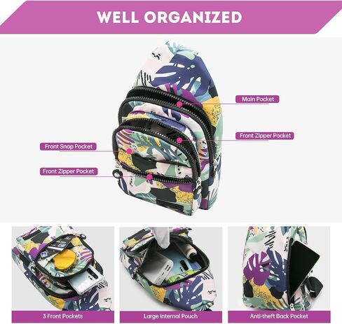 Long Keeper Sling Chest Bag - Women Men Waterproof Crossbody Backpack Traveling Running Hiking Shoulder Daypack Bag in Saudi Arabia