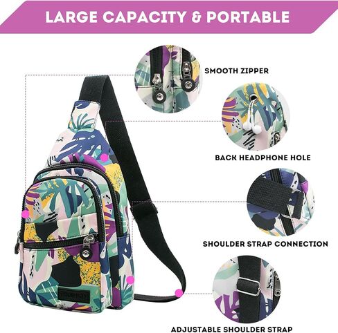 Long Keeper Sling Chest Bag - Women Men Waterproof Crossbody Backpack Traveling Running Hiking Shoulder Daypack Bag in Saudi Arabia