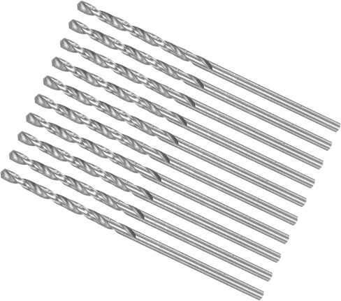CoCud Micro Drill Bits, 2.05mm Drill Diameter 59mm Total Length, 6542 High Speed Steel Fully Ground Twist Drill Bit - (Applications: for Copper Metal Wood), 10-Pieces in Saudi Arabia