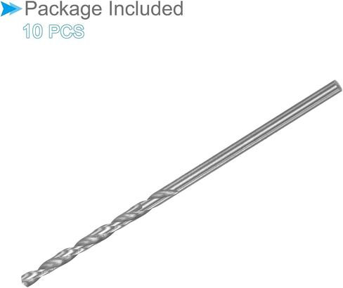 CoCud Micro Drill Bits, 2.05mm Drill Diameter 59mm Total Length, 6542 High Speed Steel Fully Ground Twist Drill Bit - (Applications: for Copper Metal Wood), 10-Pieces in Saudi Arabia