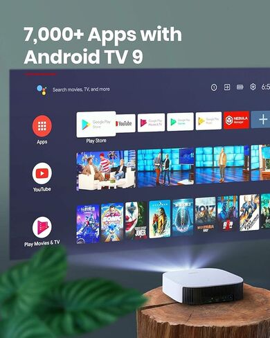 جهاز عرض NEBULA من Anker Solar المحمول بدقة 1080 بكسل، جهاز عرض ذكي عالي الدقة مع WIFI وبلوتوث، 400 لومن ANSI، دعم 4K، تركيز تلقائي، تصحيح الانحراف، حامل مدمج، وقت تشغيل لمدة 3 ساعات in Kuwait