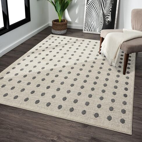 LUXE WEAVERS Modern Geometric Dots Blue 2x3 Area Rug in Kuwait