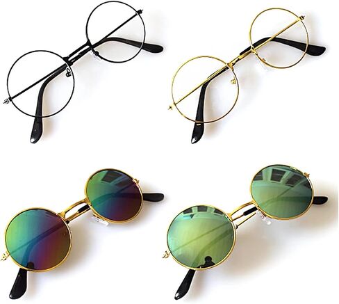 TAATI Newborn Photography Glasses Props Baby Posing Flat Glasses Baby Photography Studio Infant Photoshoot Accessories (Black and Golden) (T-G-01) in Saudi Arabia
