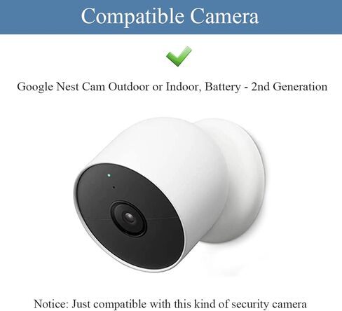 OYOCAM 2Pack Window Mount متوافق مع Google Nest Cam في الهواء الطلق أو في الداخل، بطارية - الجيل الثاني، حامل حائط زجاجي للكاميرا للنوافذ/الأبواب الزجاجية خارج مراقبة الأمان in Kuwait