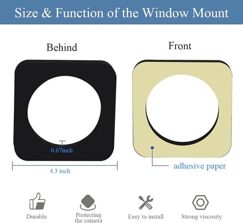 OYOCAM 2Pack Window Mount متوافق مع Google Nest Cam في الهواء الطلق أو في الداخل، بطارية - الجيل الثاني، حامل حائط زجاجي للكاميرا للنوافذ/الأبواب الزجاجية خارج مراقبة الأمان in Kuwait