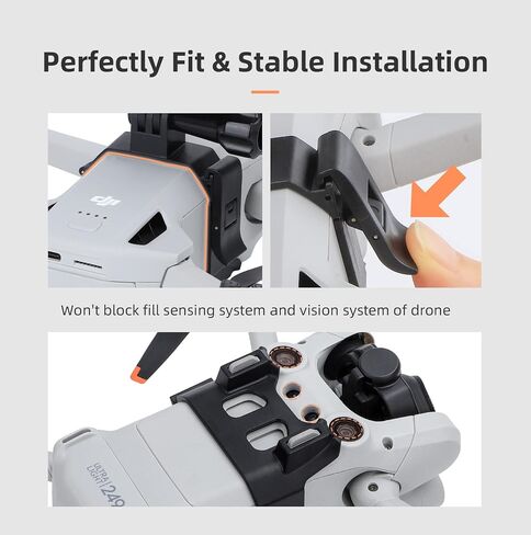 Anbee Mini 3 Pro Drone Carry Bracket لكاميرا الحركة/مصباح طيران LED، مع محول حامل ثلاثي القوائم ومحول برغي 1/4 متوافق مع DJI Mini 3 Pro RC Quadcopter in Kuwait