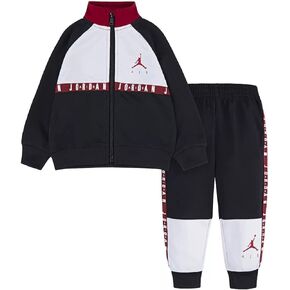 طقم جاكيت تريكو بسحاب كامل من جوردن للأطفال الصغار من جامبمان إير بلوك وسروال رياضي مكون من قطعتين in Kuwait