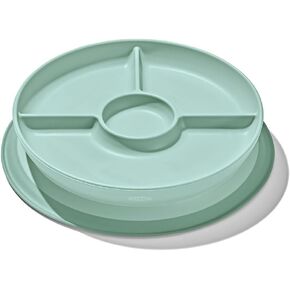 OXO Tot Stick and Stay Suction Divided Plate - Opal