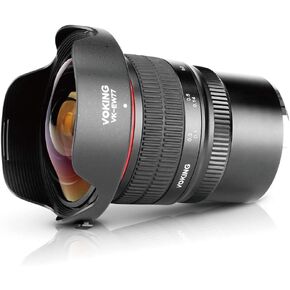 Voking 8mm f3.5 Ultra Wide Angle Manual Focus Rectangle Fisheye Lens for Fujifilm X Mount Camera X-Pro2 X-E3 X-T1 X-T2 X-T3 X-T4 X-T10 X-T20 X-A2 X-E2 X-T100 X-E1 X30 X70 X-M1 X-A1 X-T200 XPro1 X-S10 in Kuwait
