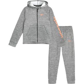 طقم بدلة رياضية للأولاد من ريبوك - قطعتين من هودي صوف وبنطال رياضي (12M-4T)