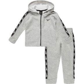 Reebok Baby Boys' Sweatsuit Set - 2 Piece Playwear Fleece Hoodie and Jogger Pants (12M-4T)