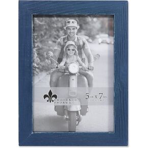 Lawrence Frames 4W x 6-Inch H Charlotte Weathered Navy Blue Wood Picture Frame (745746)