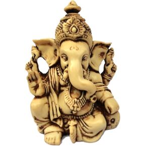 3.5" Lord Ganesh/Ganesha Statue Sculpted in Great Detail with Antique Finish – Ganesh Idol for Car/Home Decor/Mandir/Gift. Hindu God Idol. in Saudi Arabia