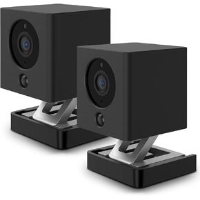 جراب VOMENC من السيليكون لكاميرا Wyze Cam Wyze Cam V2- يتضمن دعامة حائط سريعة - غطاء حماية من الخدش - حماية إضافية لكاميرا Wyze (عبوة واحدة، أسود) in Kuwait