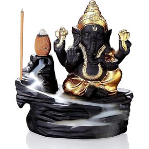 حامل بخور مصنوع يدويًا من السيراميك من OTOFY ، بخور مموج ، مباخر ، تمثال للبخور ، حاملي مخروط ، ديكور المنزل ، زينة تذكارية (غانيشا) in Kuwait