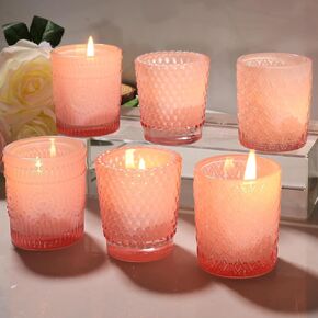 PhilaeEC 12pcs Red Votive Candle Holders, Glass Tealight Candle Holders, Candle Holders for Wedding Decorations, Table Centerpiece, Home Decor and Holiday Decor in Kuwait