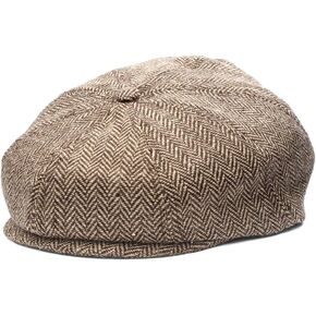 قبعة بيبي بوي الدائري لحامل Pageboy Scally قبعة مسطحة من Ivy Newsboy Tweed Golf Cap