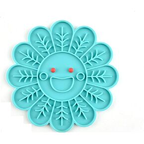 Sniffr Lick N Play Mat for Dogs Cat with Suction Cup, Food-Grade Silicone, Dog Food Mat, Slow Feeding Mat, Perfect for Bathing, Grooming, Training (Flower Shape) in Saudi Arabia
