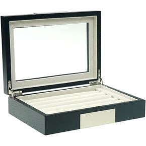 ديكورباي حافظة من الخشب الاسود لتنظيم ازرار الاكمام والخواتم (موغول) in Kuwait