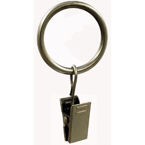 56 Pcs Metal Curtain Rings with Clip,1 in Inner Diameter,Metal Drapery Rings with Clips,Curtain Hangers Clips,Fits Up Diameter 5/8 Rod (56, Antique Bronze) in Kuwait