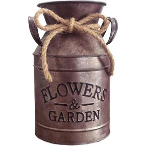 Bronze Farmhouse Decoration Vase for Dried Flowers Rusty Country Style Home Decor, Gifts, Outdoor or Centerpiece Decoration in Saudi Arabia