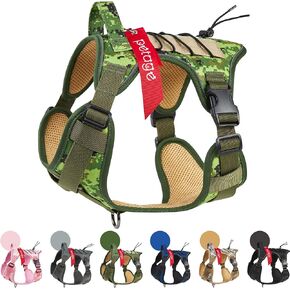 PETAGE Tactical Dog Harness for Small Medium Large Dogs No Pull Adjustable Soft Padded Dog Vest Reflective No-Choke Pet Vest with Easy Control Pet (WoodlandCamo L) in Kuwait