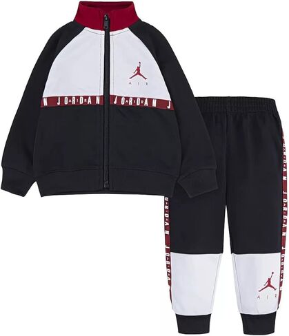 طقم جاكيت تريكو بسحاب كامل من جوردن للأطفال الصغار من جامبمان إير بلوك وسروال رياضي مكون من قطعتين in Kuwait